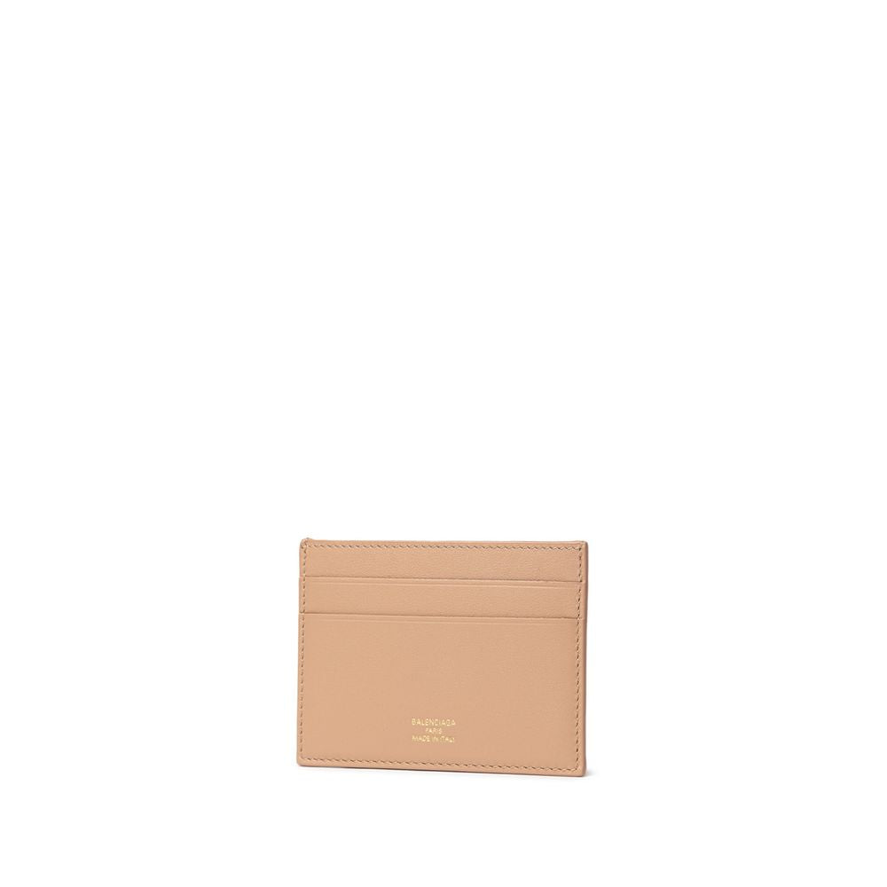 Beige läder kortfodral