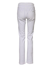 White Floral Embroidery GIRLY Denim Jeans