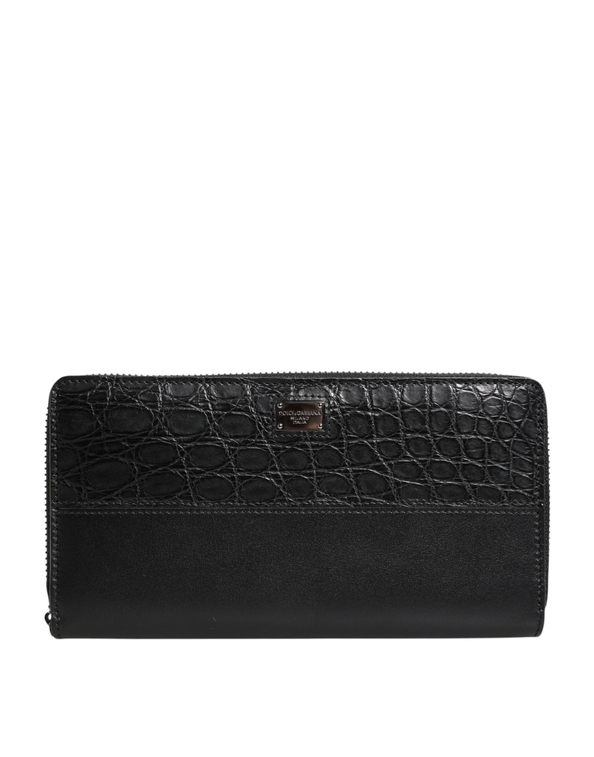 Dolce & Gabbana Black Calf Leather Continental Wallet