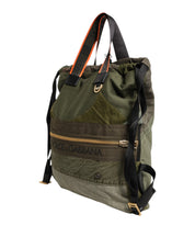 Dolce & Gabbana Military Green Cotton Blend Rucksack