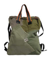 Dolce & Gabbana Military Green Cotton Blend Rucksack