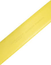 Yellow Green Classic Metal Logo Buckle Belt