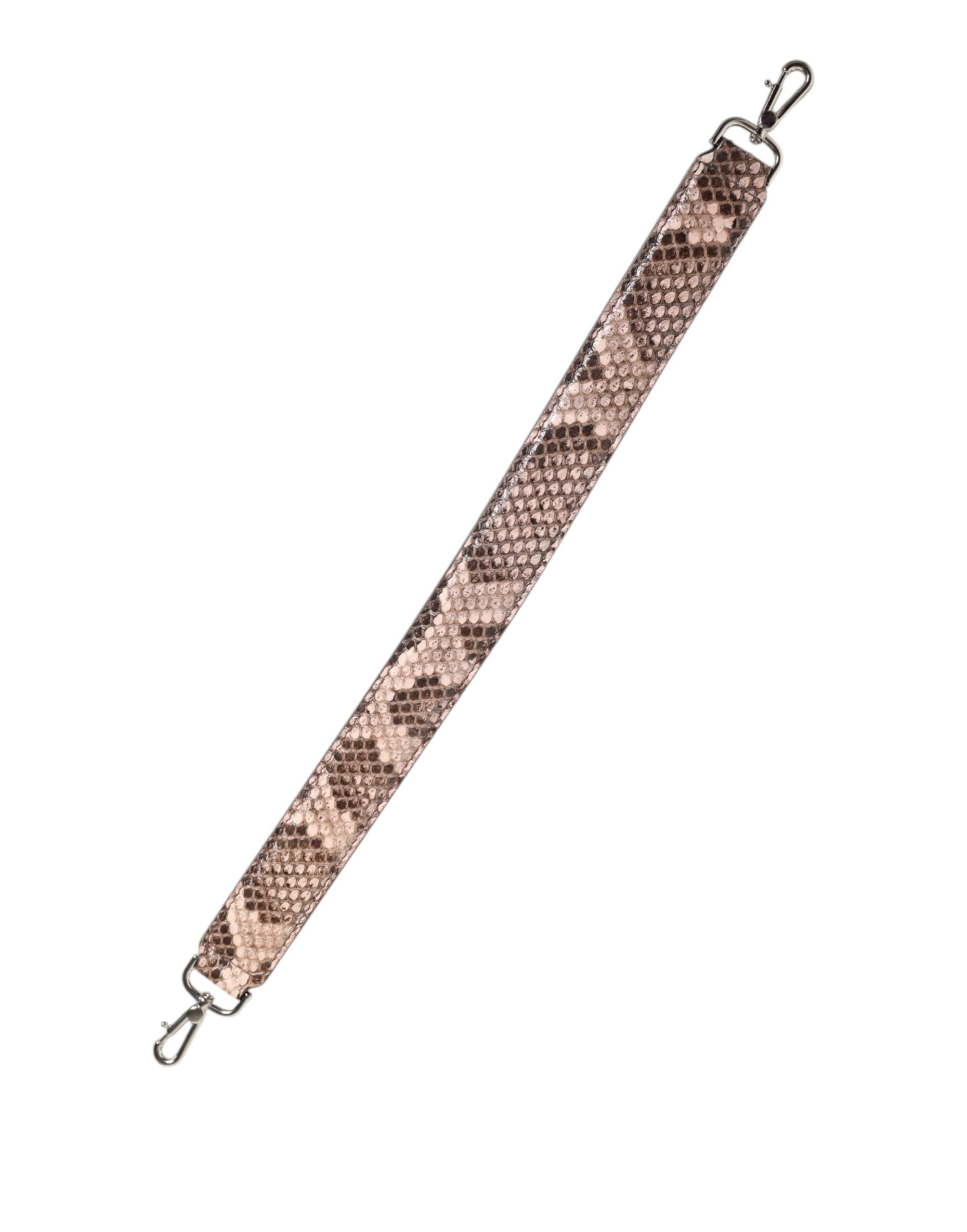 Dolce & Gabbana Brown Python Leather Shoulder Strap