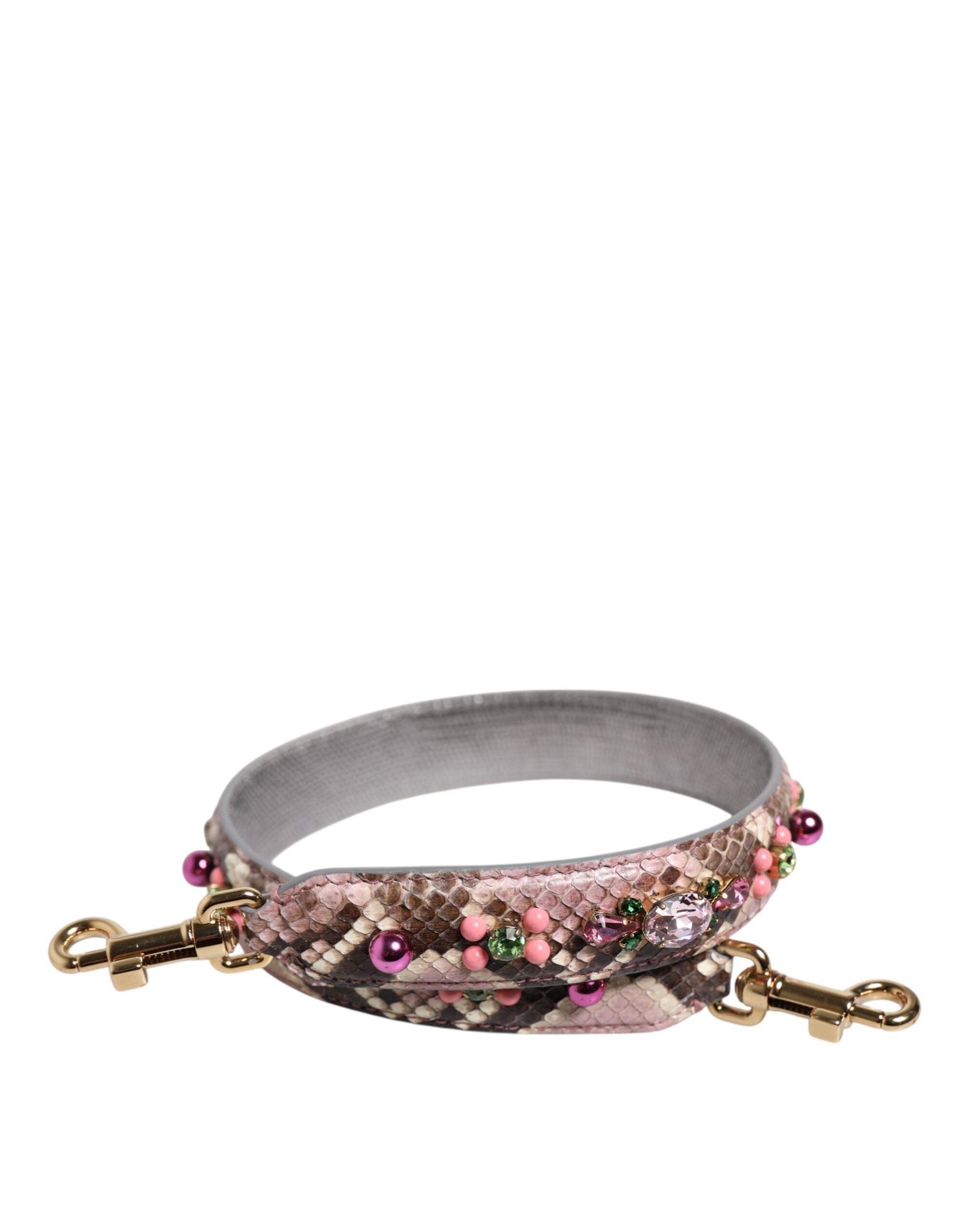 Dolce & Gabbana Multicolor Python Leather Shoulder Strap