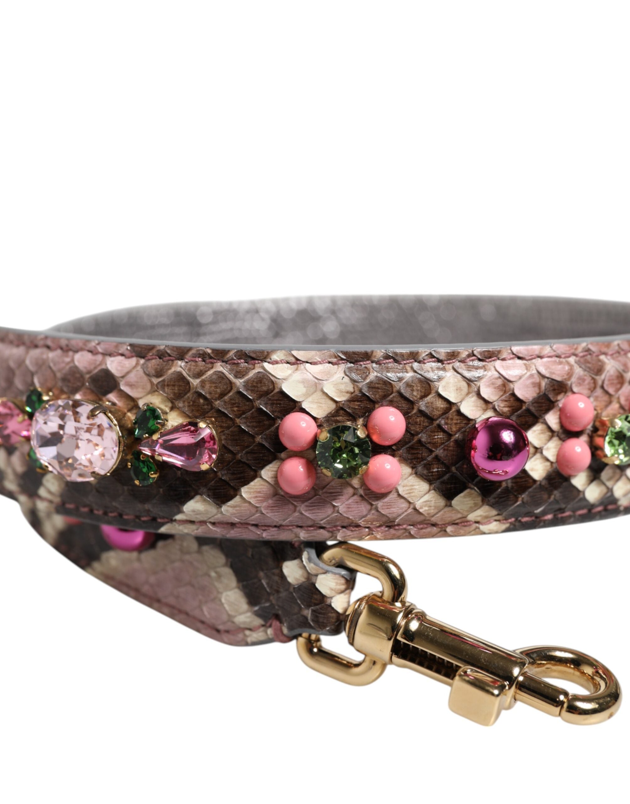 Dolce & Gabbana Multicolor Python Leather Shoulder Strap