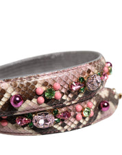 Dolce & Gabbana Multicolor Python Leather Shoulder Strap