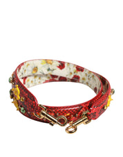 Dolce & Gabbana Multicolor Python Leather Shoulder Strap