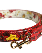Dolce & Gabbana Multicolor Python Leather Shoulder Strap