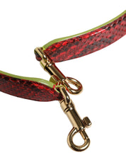 Dolce & Gabbana Red Exotic Leather Shoulder Strap