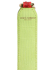 Dolce & Gabbana Red Exotic Leather Shoulder Strap
