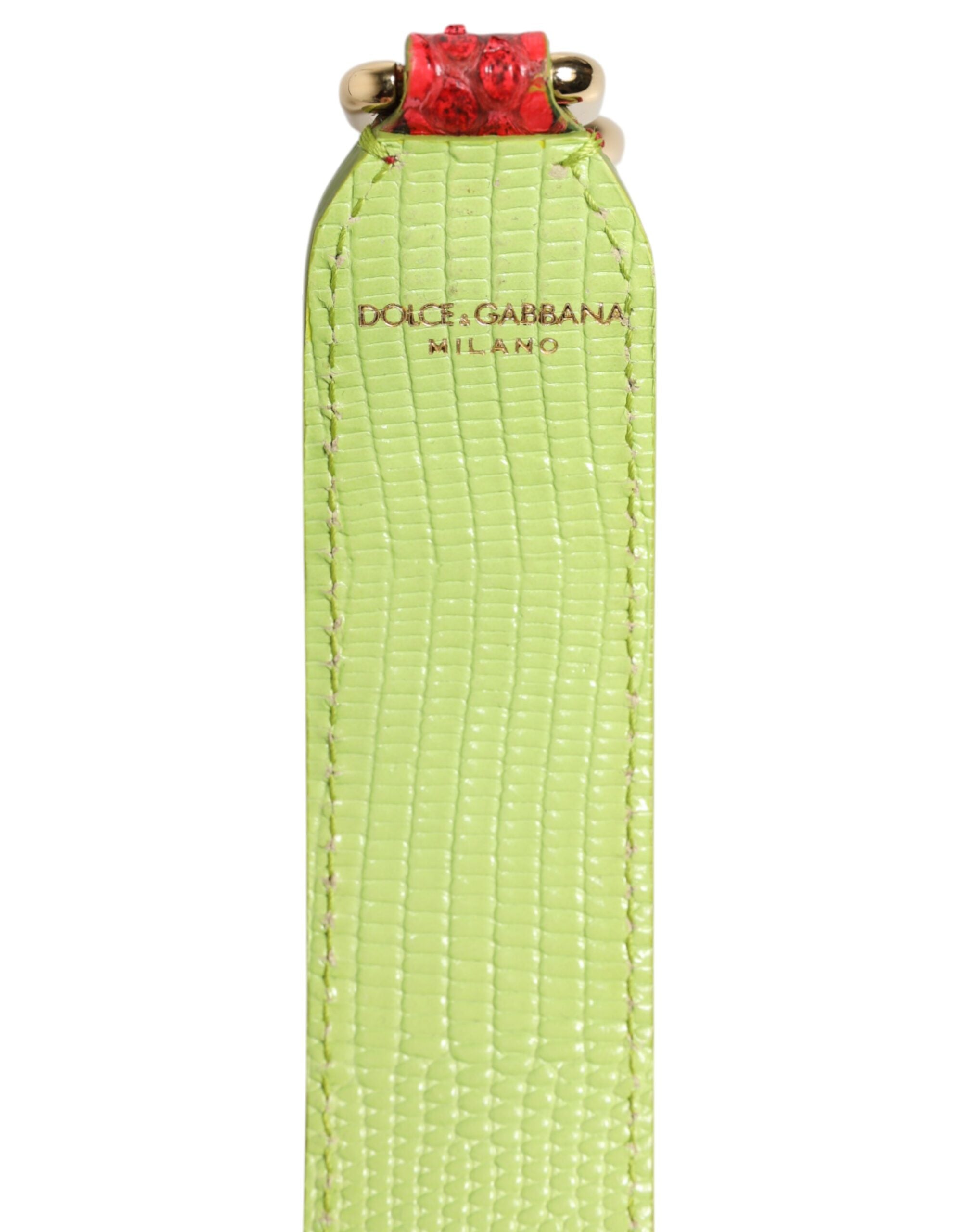Dolce & Gabbana Red Exotic Leather Shoulder Strap