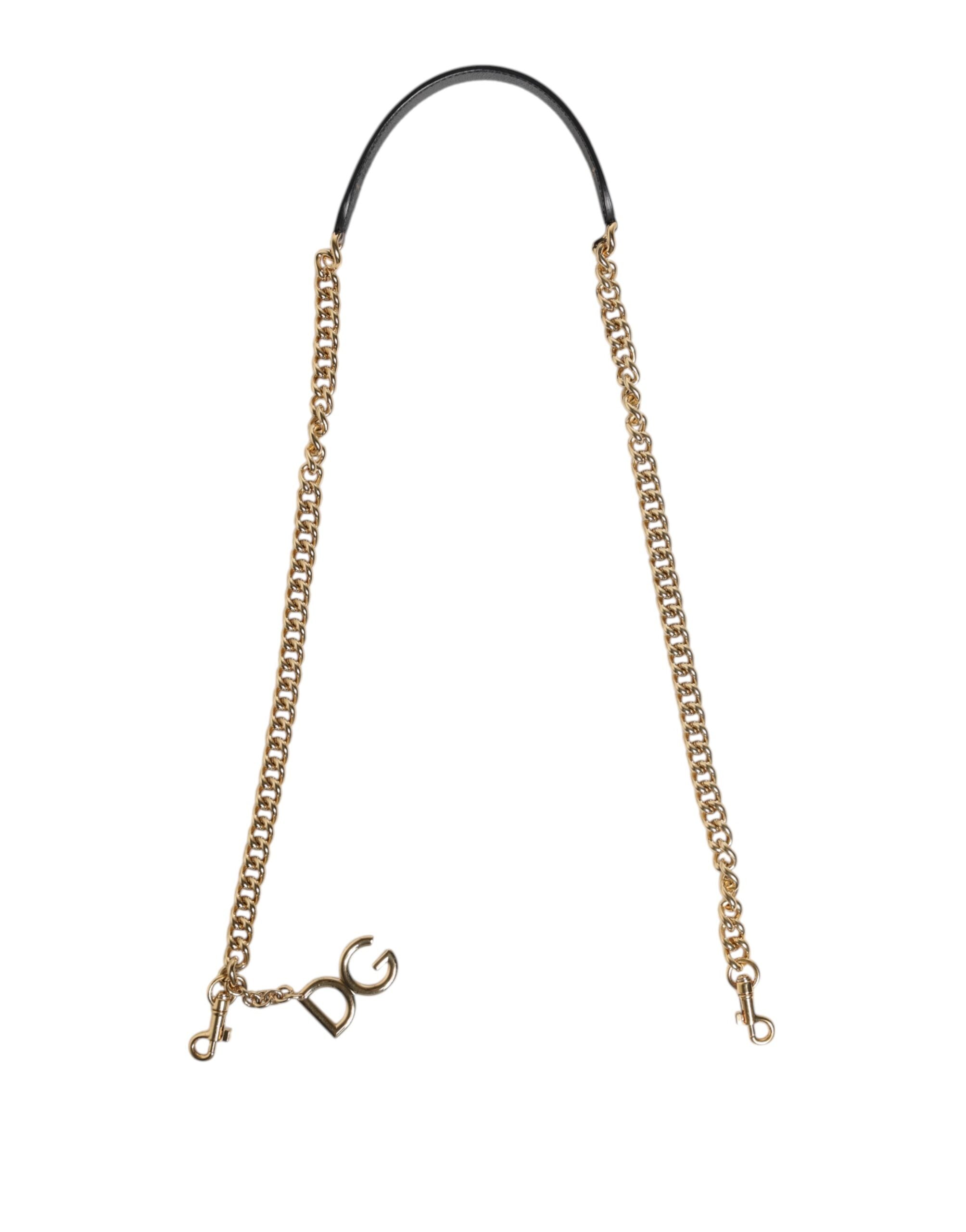 Dolce & Gabbana Brown Calf Leather Shoulder Strap