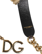 Dolce & Gabbana Brown Calf Leather Shoulder Strap