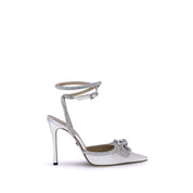 White Silk Pumps