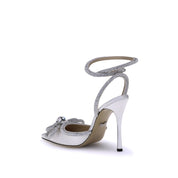 White Silk Pumps
