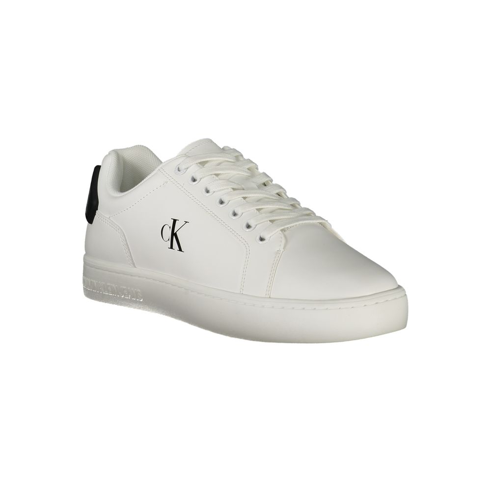 Calvin Klein White Polyurethane Sneakers