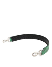 Dolce & Gabbana Green Black Python Leather Shoulder Strap