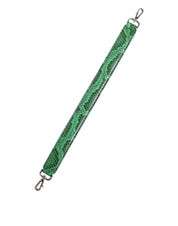 Dolce & Gabbana Green Black Python Leather Shoulder Strap