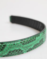 Dolce & Gabbana Green Black Python Leather Shoulder Strap