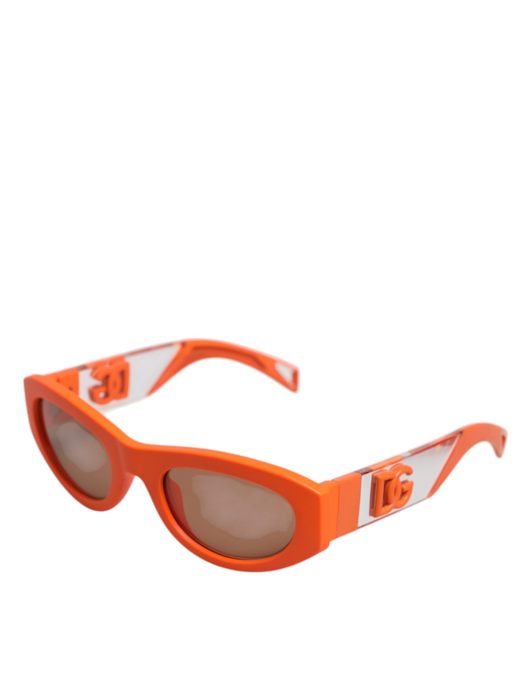 Orange Reborn To Live solglasögon med ovala glas och logo.