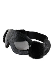 Dolce & Gabbana Black BI0759 Lace Mirrored Ski Goggles