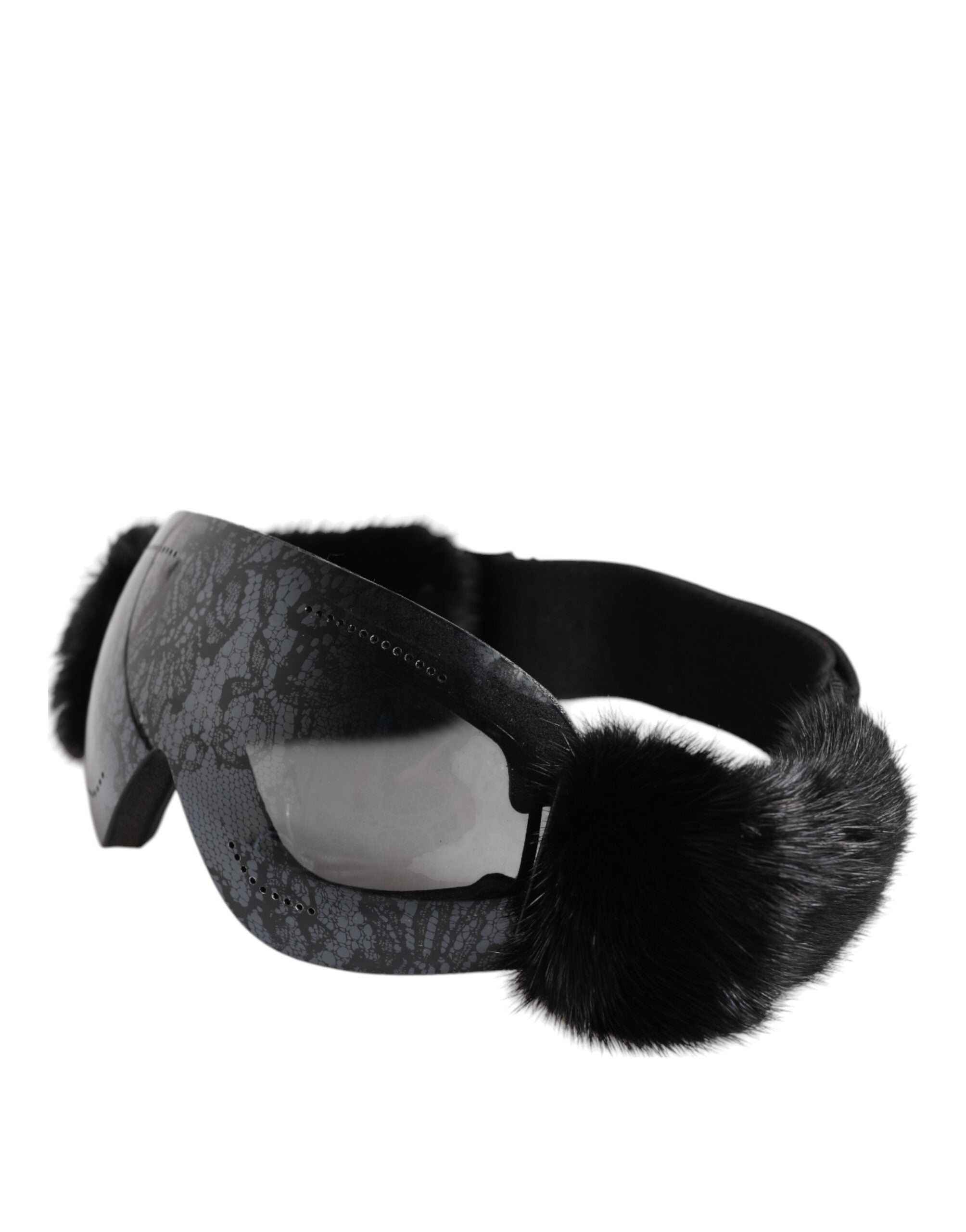 Dolce & Gabbana Black BI0759 Lace Mirrored Ski Goggles