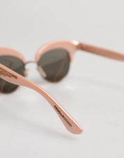 Rosa guld spegelglas Cat Eye DG6109 solglasögon med paljetter
