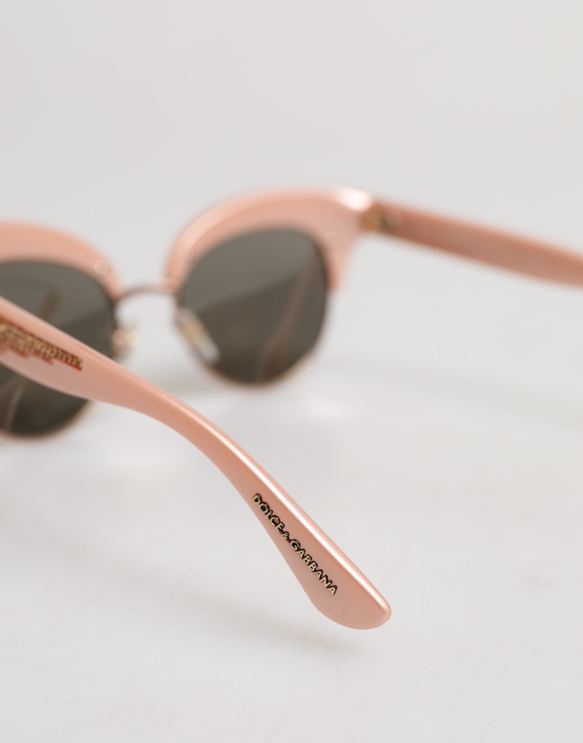 Rosa guld spegelglas Cat Eye DG6109 solglasögon med paljetter
