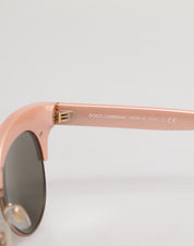 Rosa guld spegelglas Cat Eye DG6109 solglasögon med paljetter