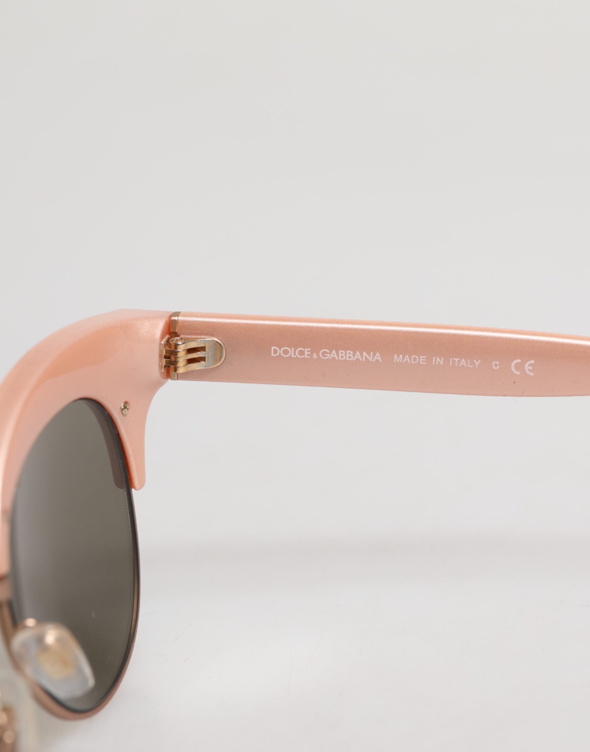 Rosa guld spegelglas Cat Eye DG6109 solglasögon med paljetter