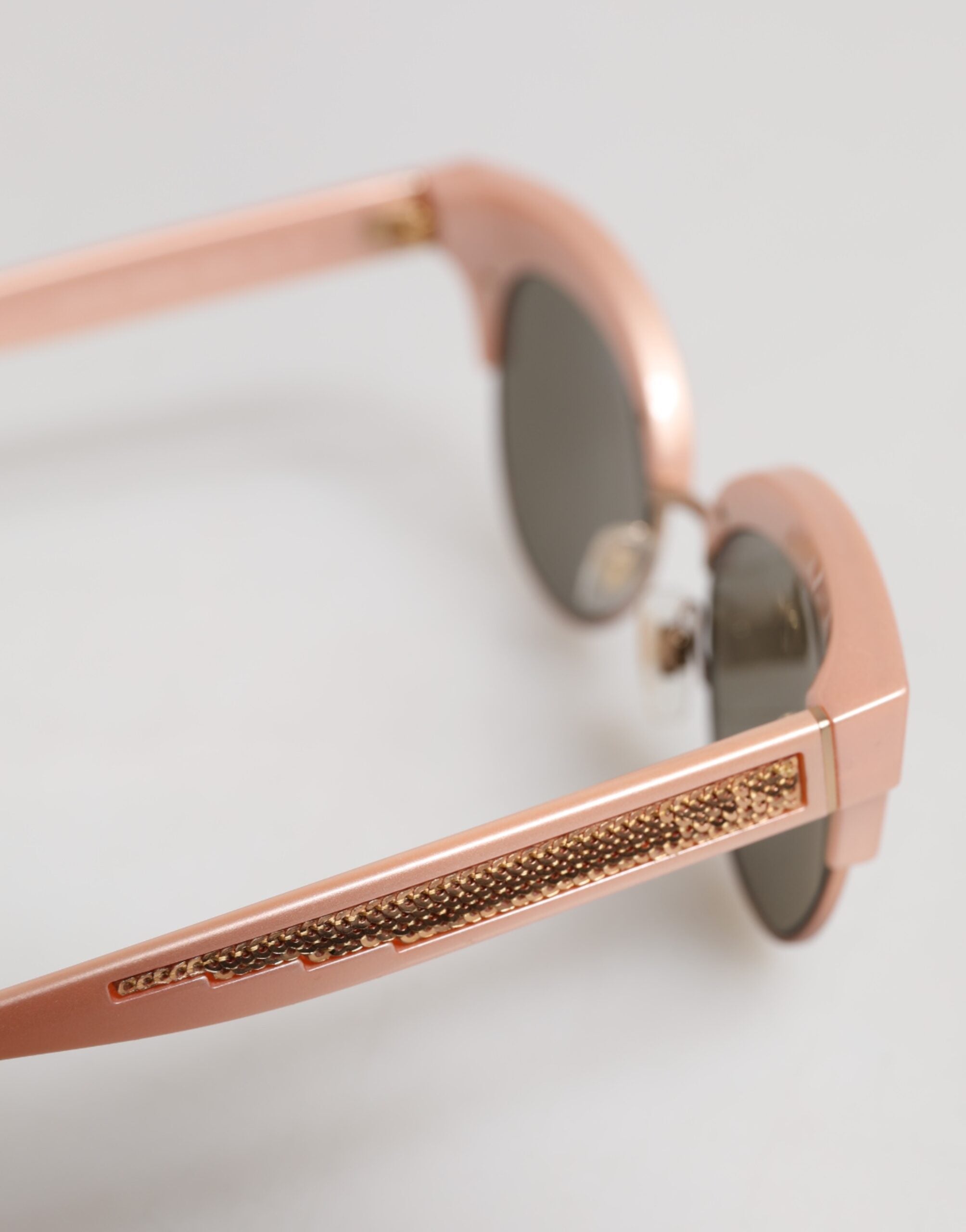 Rosa guld spegelglas Cat Eye DG6109 solglasögon med paljetter