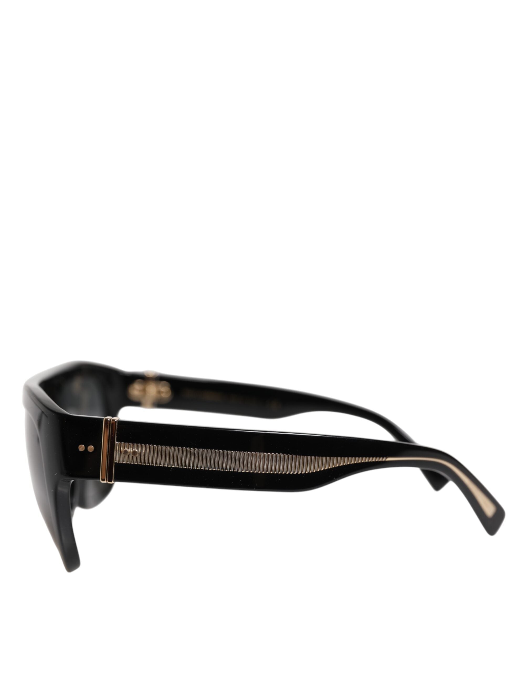 Svarta fyrkantiga glasögon med acetatram DG4398-F