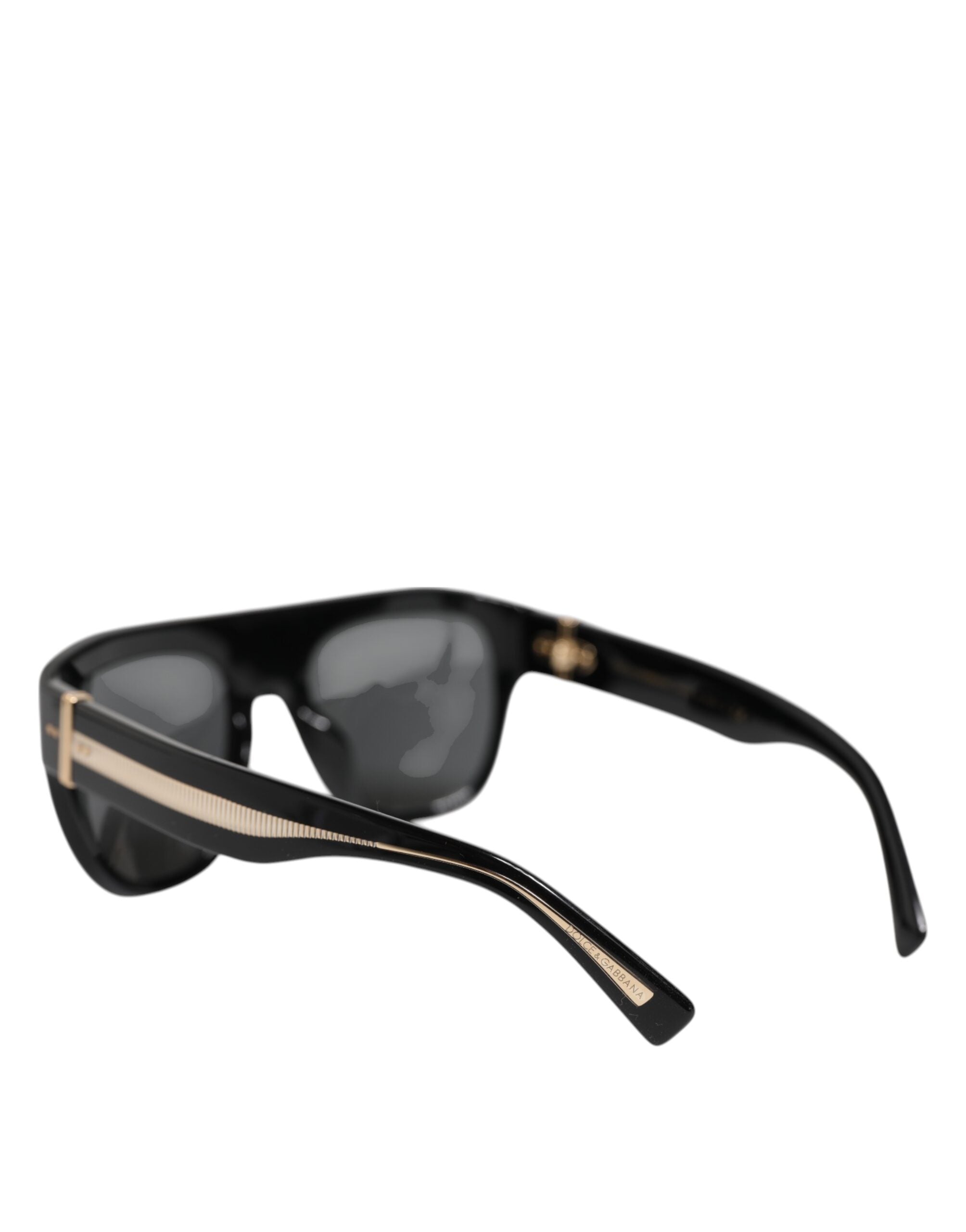 Svarta fyrkantiga glasögon med acetatram DG4398-F