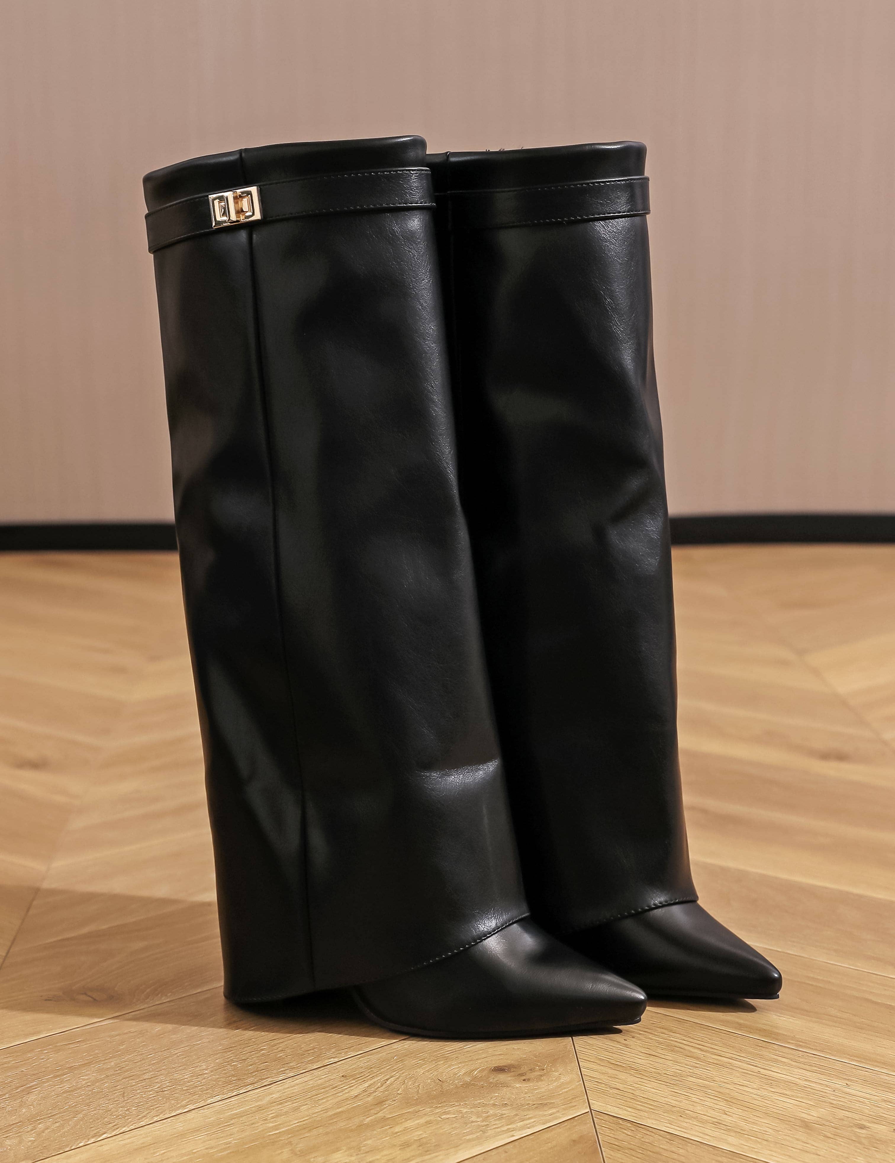 nalina Vegan Faux Leather High-Top Boots