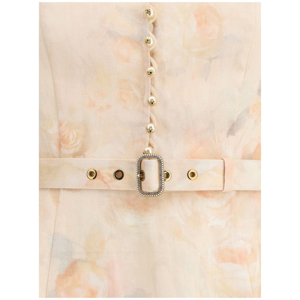 Flerfärgad linnegallardress