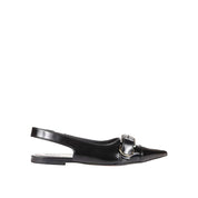 Black Calfskin Ballet Flats