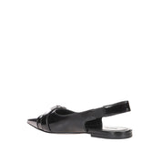 Black Calfskin Ballet Flats