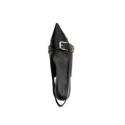 Black Calfskin Ballet Flats
