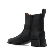 Black Calfskin Ankle Boots