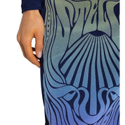 Blue Polyamide Long Skirt