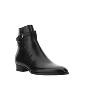 Black Calfskin Ankle Boots