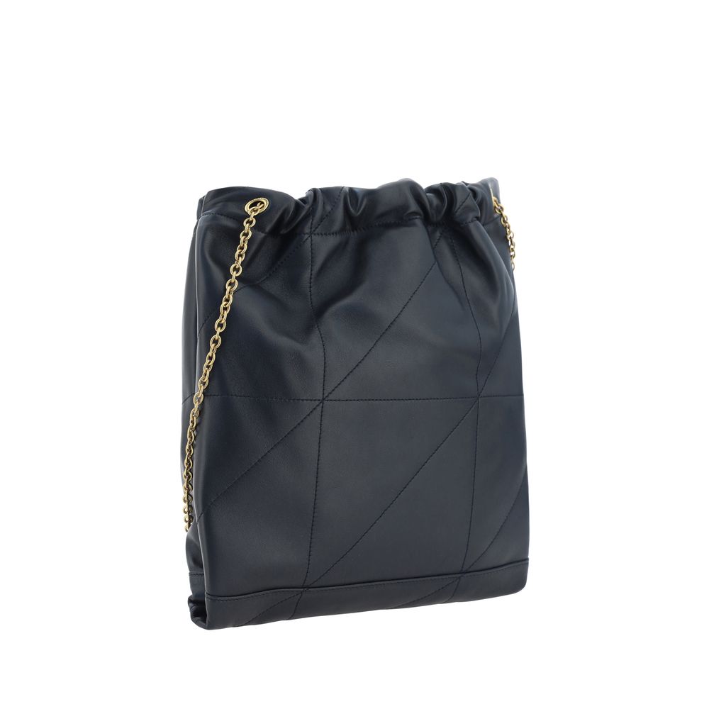 Saint Laurent Black Lambskin Bucket Bag