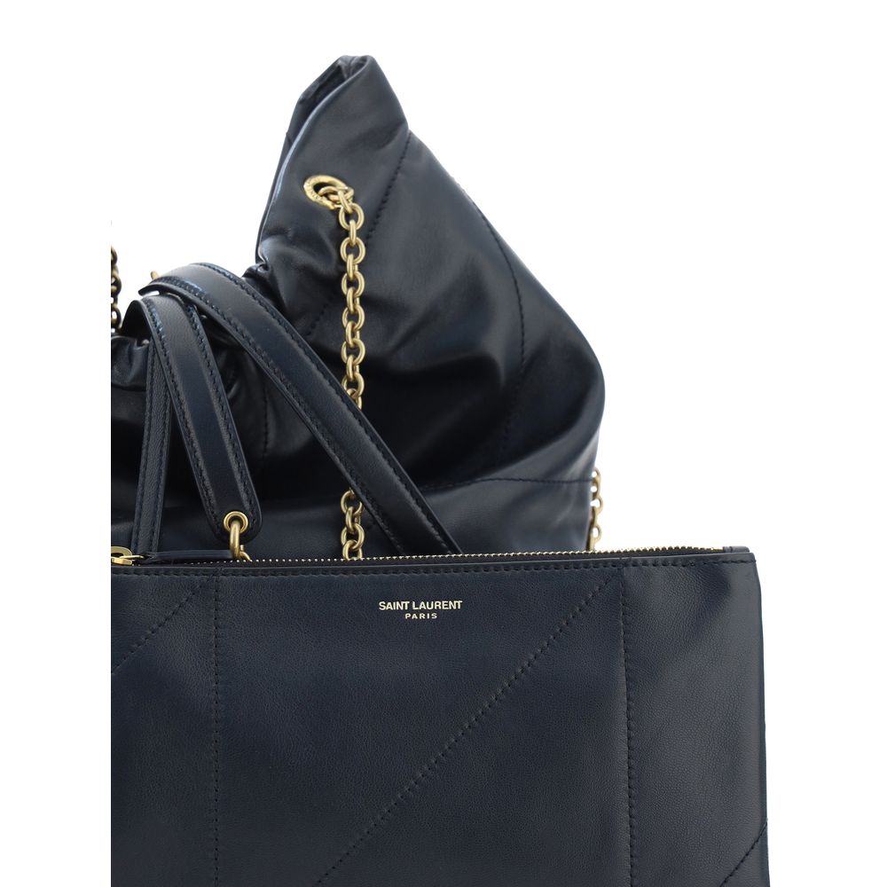 Saint Laurent Black Lambskin Bucket Bag