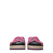 Pink Fabric Slippers Sandals