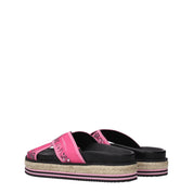 Pink Fabric Slippers Sandals