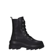 Black Leather Ankle Boots