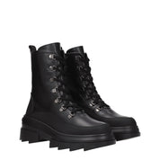 Black Leather Ankle Boots