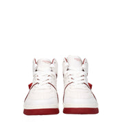 White Leather High Top Sneakers