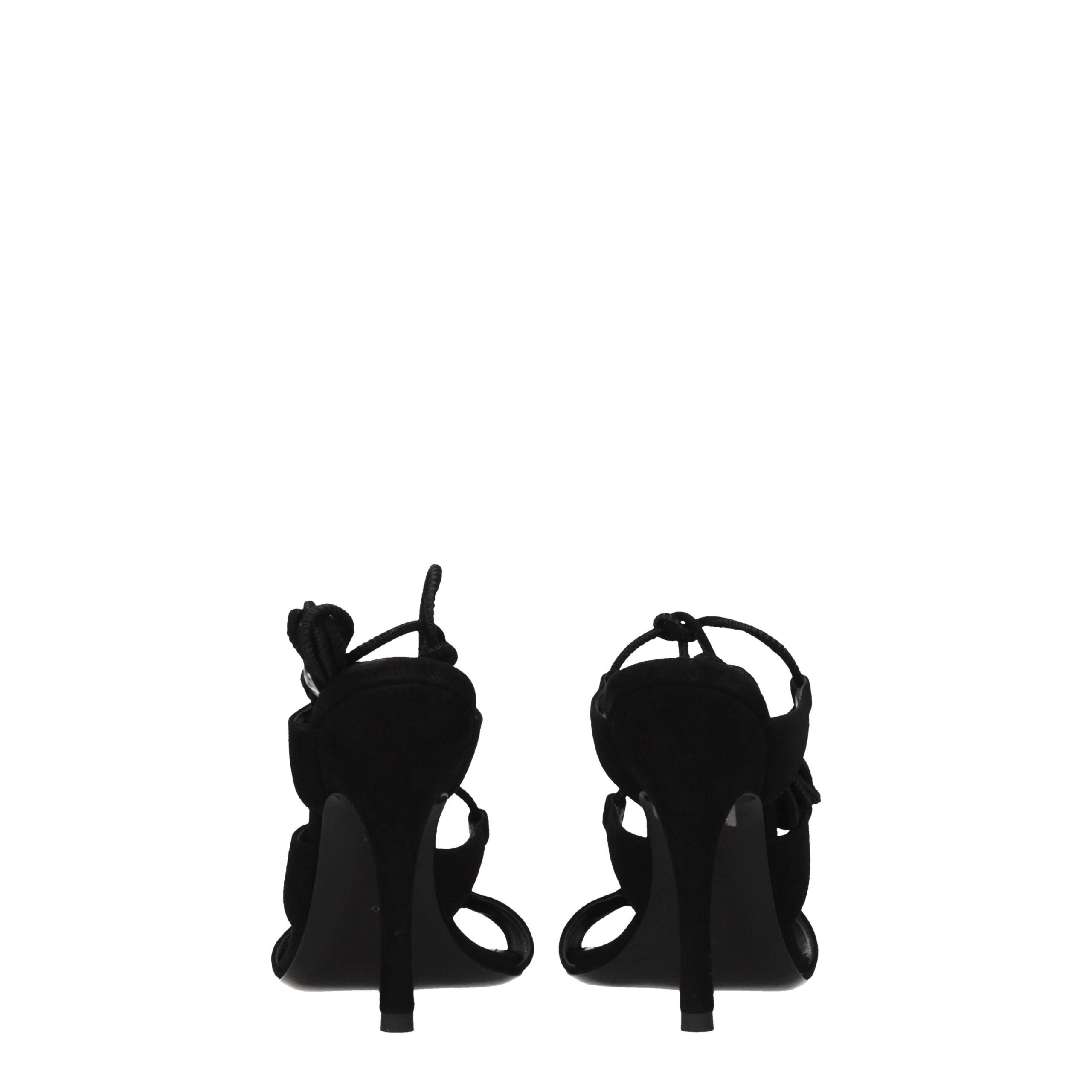 Svarta mocka sandaler med stilettklack