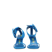 Light Blue Satin Stiletto Heel Sandals